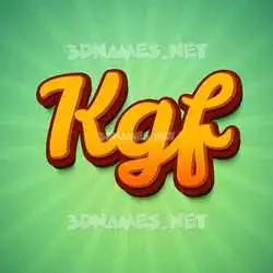 kgf in Green Rays style - 3D name wallpaper