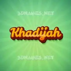 khadijah in Green Rays style - 3D name wallpaper