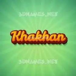 khakhan in Green Rays style - 3D name wallpaper