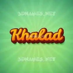 khalad in Green Rays style - 3D name wallpaper