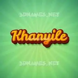 khanyile in Green Rays style - 3D name wallpaper