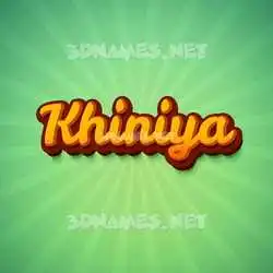 khiniya in Green Rays style - 3D name wallpaper