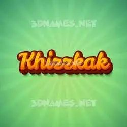 khizzkak in Green Rays style - 3D name wallpaper