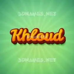 khloud in Green Rays style - 3D name wallpaper