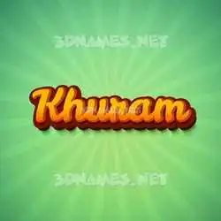 khuram in Green Rays style - 3D name wallpaper