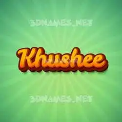 khushee in Green Rays style - 3D name wallpaper