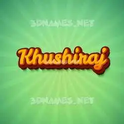 khushiraj in Green Rays style - 3D name wallpaper
