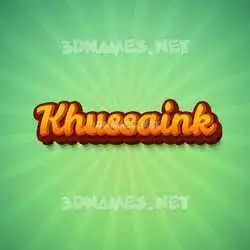khussaink in Green Rays style - 3D name wallpaper