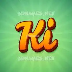 ki in Green Rays style - 3D name wallpaper