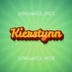 kierstynn in Green Rays style - 3D name wallpaper