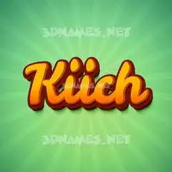 kiich in Green Rays style - 3D name wallpaper