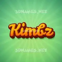 kimbz in Green Rays style - 3D name wallpaper