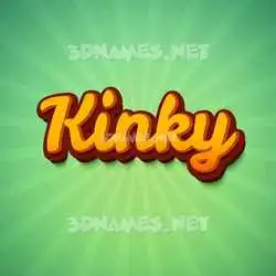 kinky in Green Rays style - 3D name wallpaper
