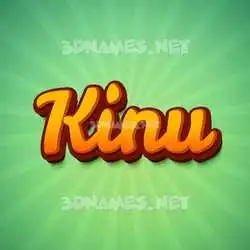 kinu in Green Rays style - 3D name wallpaper