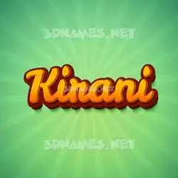 kirani in Green Rays style - 3D name wallpaper