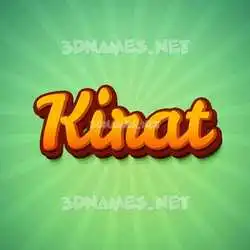 kirat in Green Rays style - 3D name wallpaper