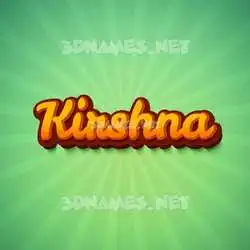 kirshna in Green Rays style - 3D name wallpaper