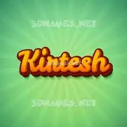 kirtesh in Green Rays style - 3D name wallpaper