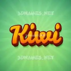 kiwi in Green Rays style - 3D name wallpaper