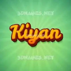 kiyan in Green Rays style - 3D name wallpaper