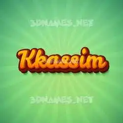 kkassim in Green Rays style - 3D name wallpaper