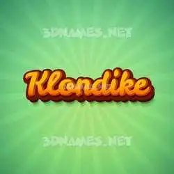 klondike in Green Rays style - 3D name wallpaper