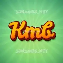 kmb in Green Rays style - 3D name wallpaper