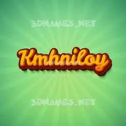 kmhniloy in Green Rays style - 3D name wallpaper