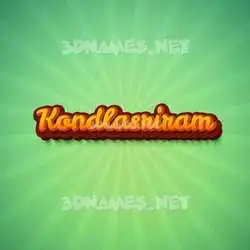 kondlasriram in Green Rays style - 3D name wallpaper