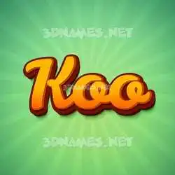 koo in Green Rays style - 3D name wallpaper
