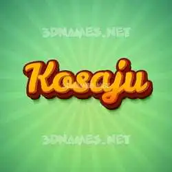 kosaju in Green Rays style - 3D name wallpaper
