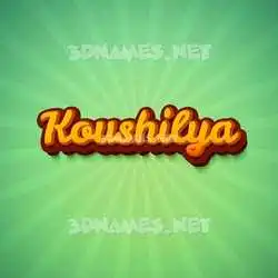 koushilya in Green Rays style - 3D name wallpaper