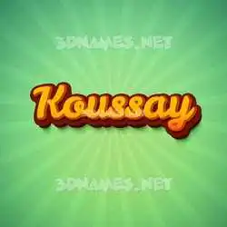 koussay in Green Rays style - 3D name wallpaper