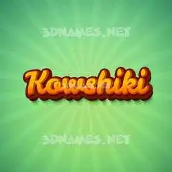kowshiki in Green Rays style - 3D name wallpaper