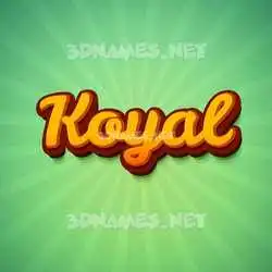koyal in Green Rays style - 3D name wallpaper
