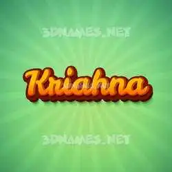 kriahna in Green Rays style - 3D name wallpaper