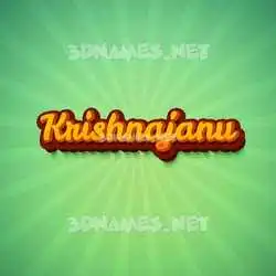 krishnajanu in Green Rays style - 3D name wallpaper