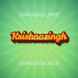krishnasingh in Green Rays style - 3D name wallpaper