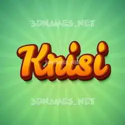 krisi in Green Rays style - 3D name wallpaper
