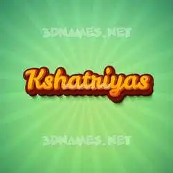 kshatriyas in Green Rays style - 3D name wallpaper