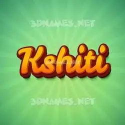 kshiti in Green Rays style - 3D name wallpaper