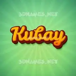 kubay in Green Rays style - 3D name wallpaper