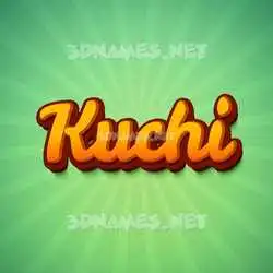 kuchi in Green Rays style - 3D name wallpaper
