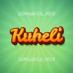 kuheli in Green Rays style - 3D name wallpaper