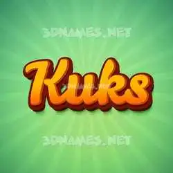 kuks in Green Rays style - 3D name wallpaper