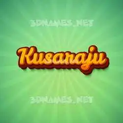 kusaraju in Green Rays style - 3D name wallpaper