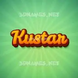 kustar in Green Rays style - 3D name wallpaper