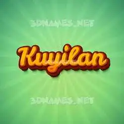 kuyilan in Green Rays style - 3D name wallpaper