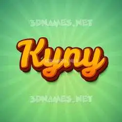 kyny in Green Rays style - 3D name wallpaper