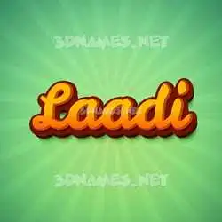 laadi in Green Rays style - 3D name wallpaper